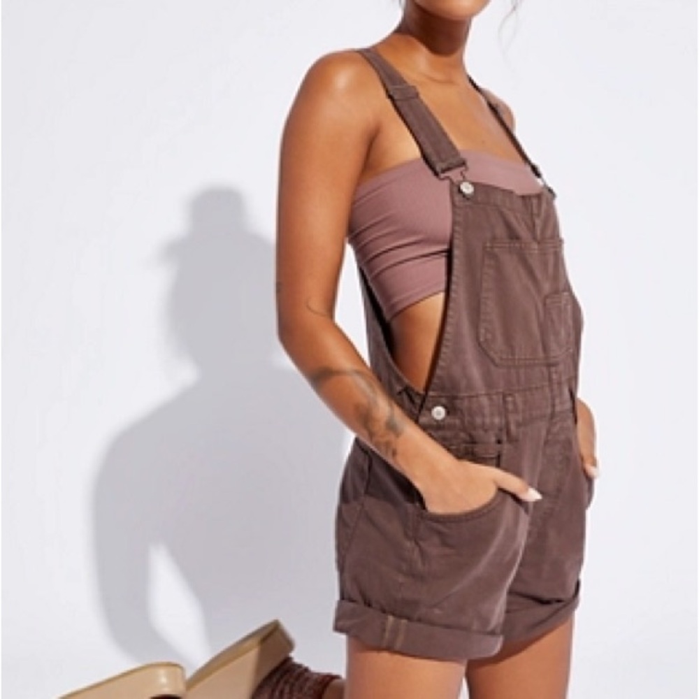 FP Brown Denim Overalls